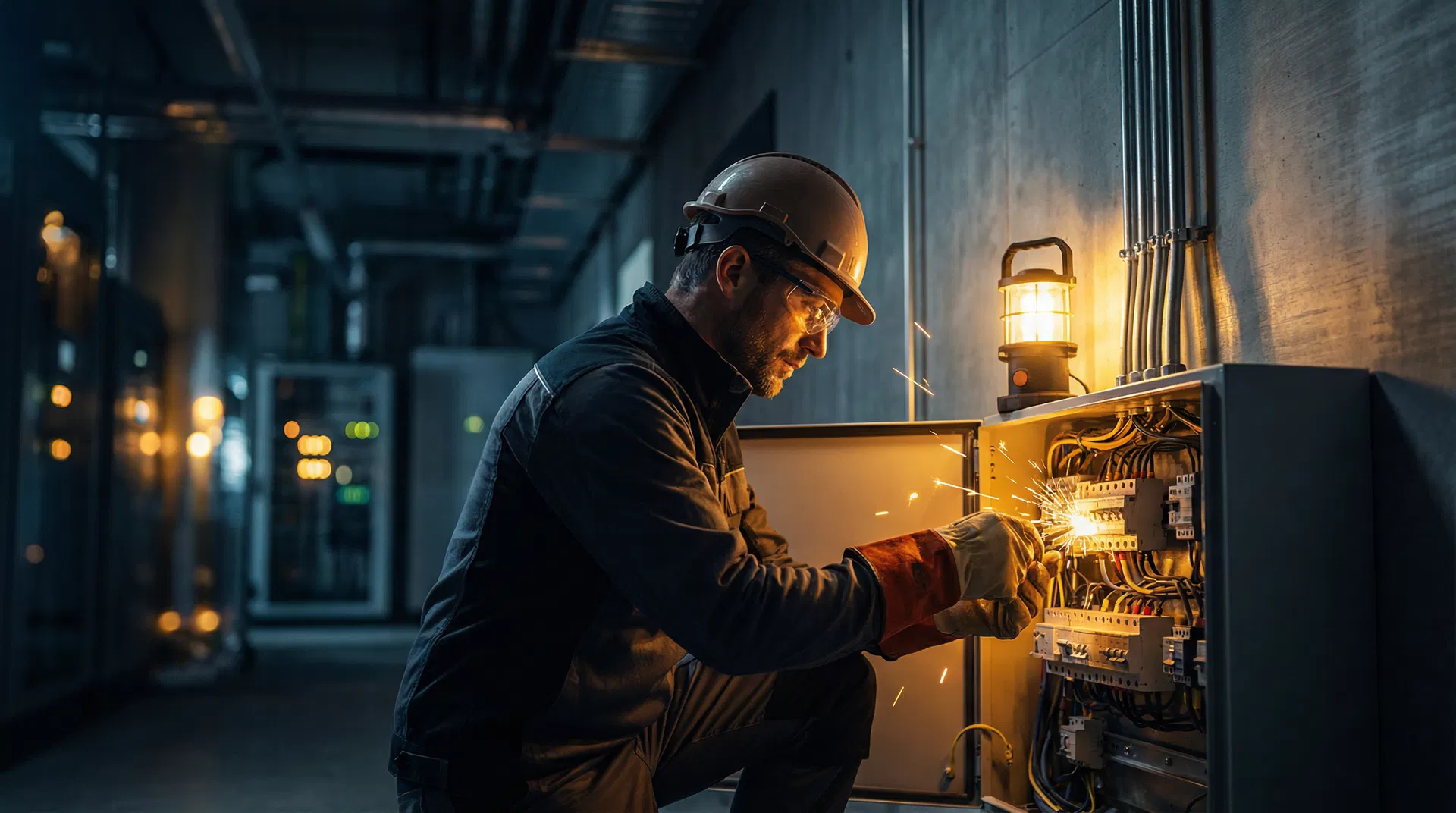 Elektricien aan het werk