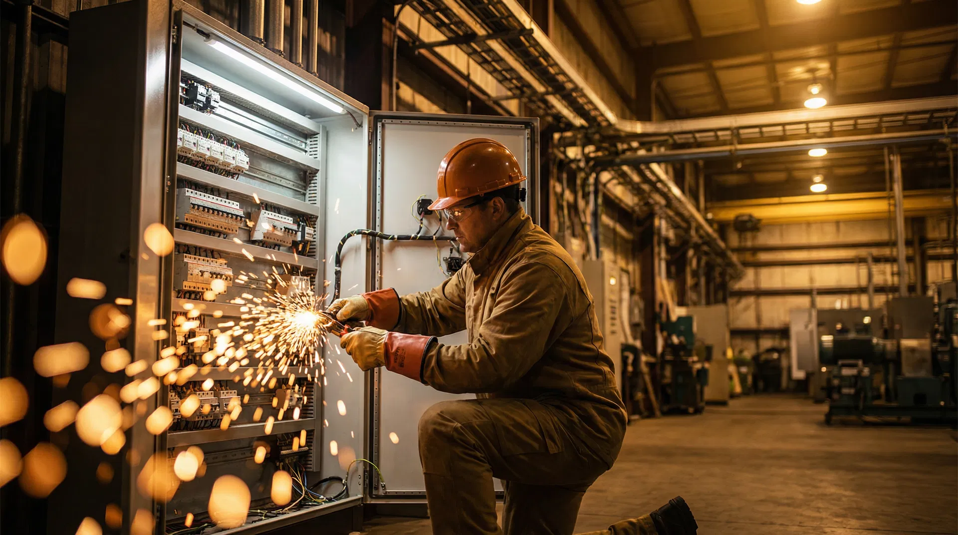 Elektricien aan het werk